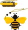 10 PCS Bee Ornaments Wooden Bumble Bees Cutouts Decorations for Tree Tree Tray Wreath Christmas Festival Bee Sign Art Crafts Home Hanging Decor, Bulk
